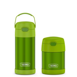 12oz FUNtainer Water Bottle & 10oz Food Jar Bundle - Lime