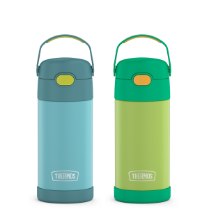 12oz FUNtainer Water Bottles Blue/Green & Lime/Orange Bundle