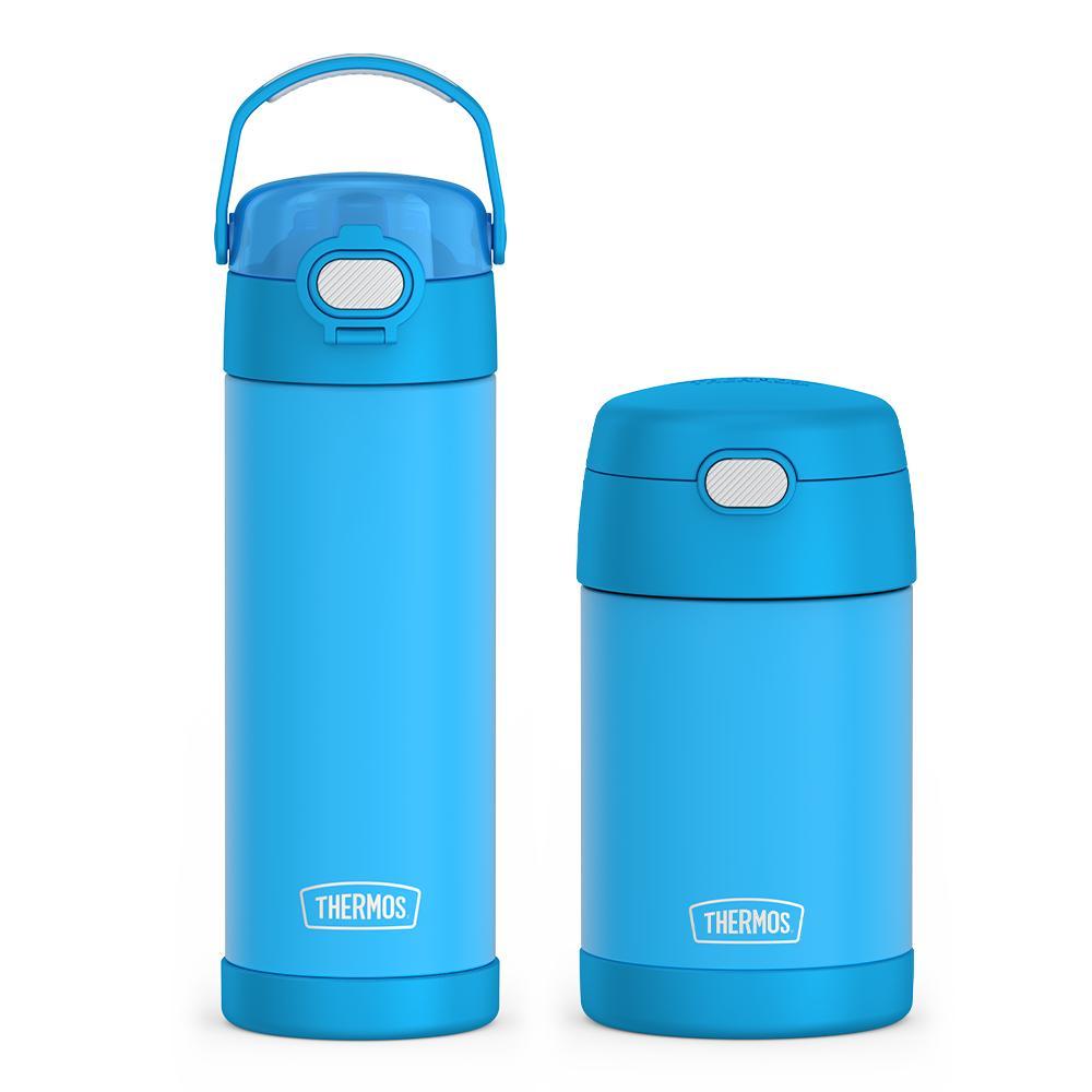 16oz FUNtainer Water Bottle with Locking Lid & Food Jar Bundle - Electric Blue