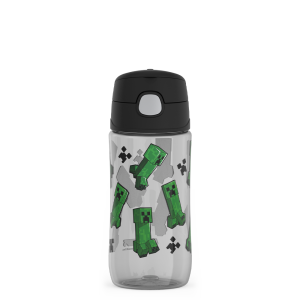 16oz THERMOS? KIDS WATER BOTTLE WITH SPOUT LID MINECRAFT