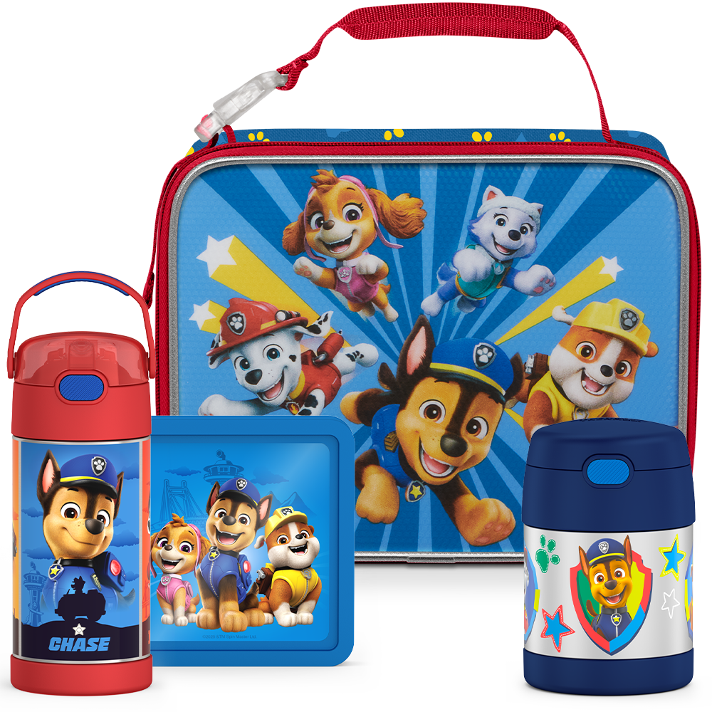 Paw Patrol Bundle - Soft Lunch Box. 12oz FUNtainer? Water Bottle. 10oz FUNtainer? Food Jar & Hard Ice