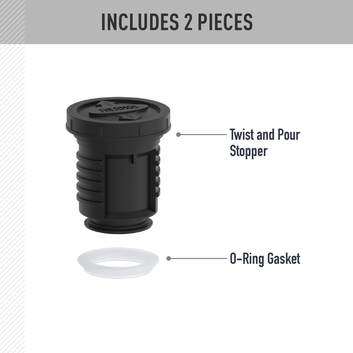 16oz STAINLESS KING? BEVERAGE BOTTLE - REPLACEMENT STOPPER - Image 2