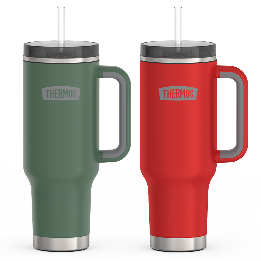 40oz Cup Holder Mug Holiday Bundle - Alpine Green & Crimson